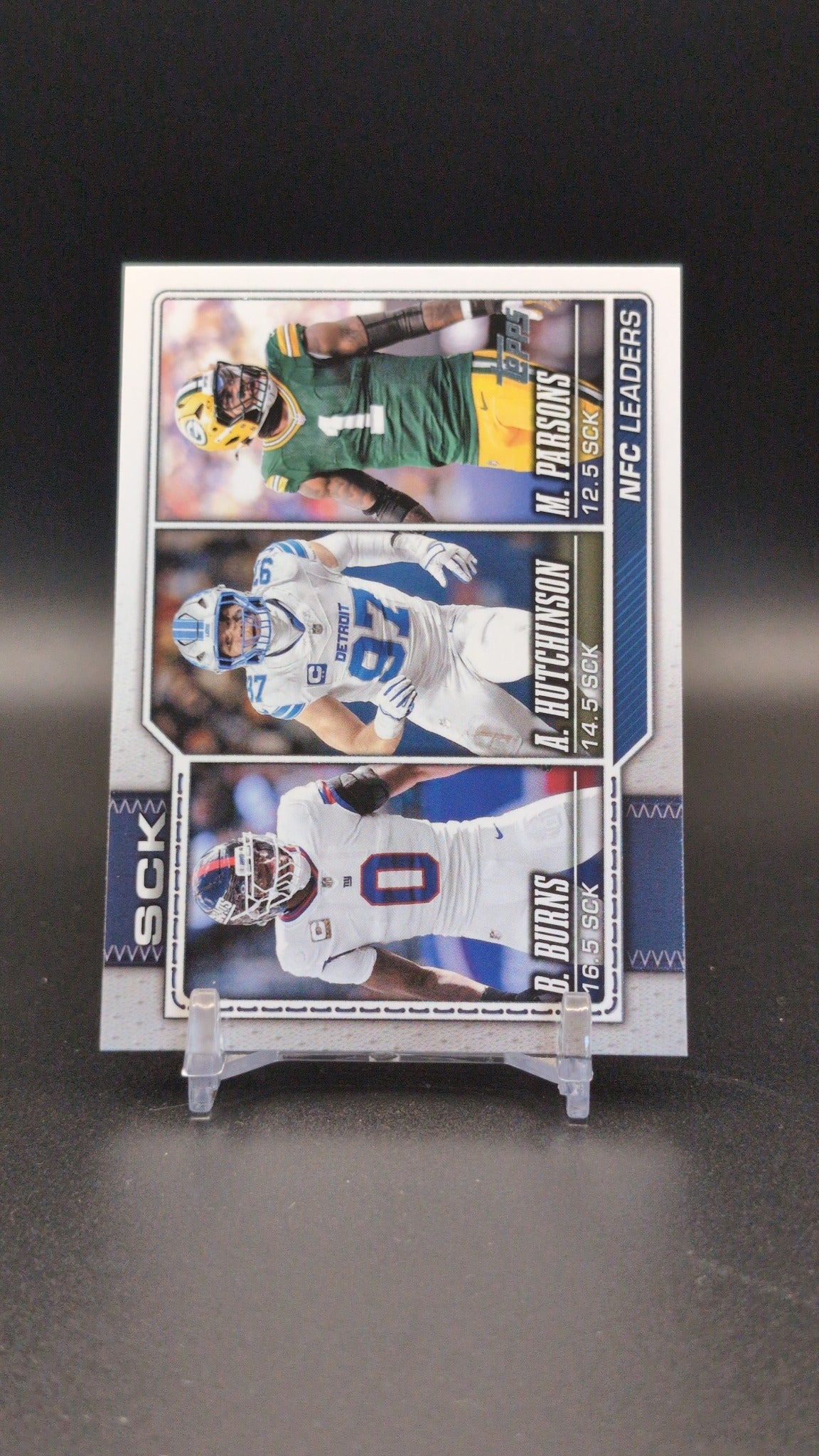 2026 Topps Flagship #287 NFC Sack Leaders Hutchinson Burns Parsons