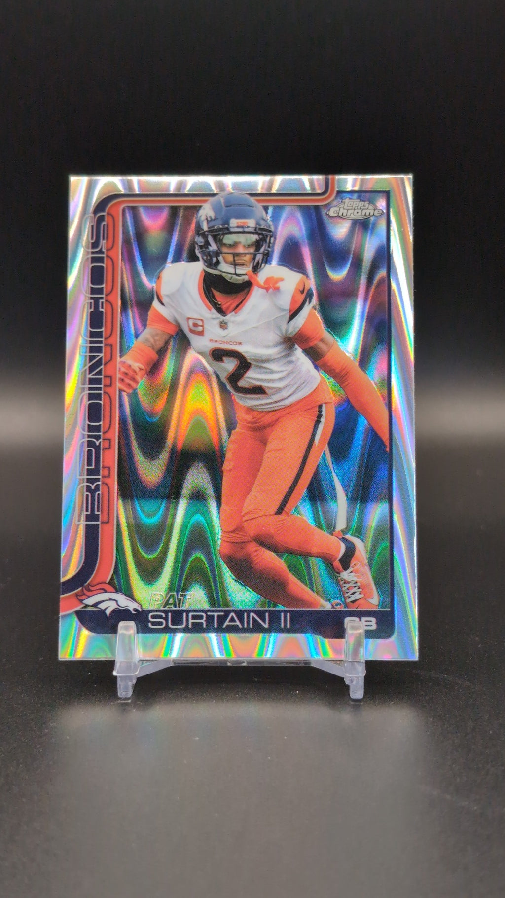 2025 Topps Chrome #93 Patrick Surtain II Ray Wave Refractor