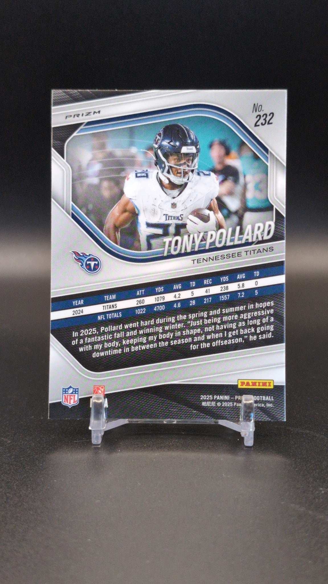 2025 Panini Prizm #232 Tony Pollard Neon Green Pulsar