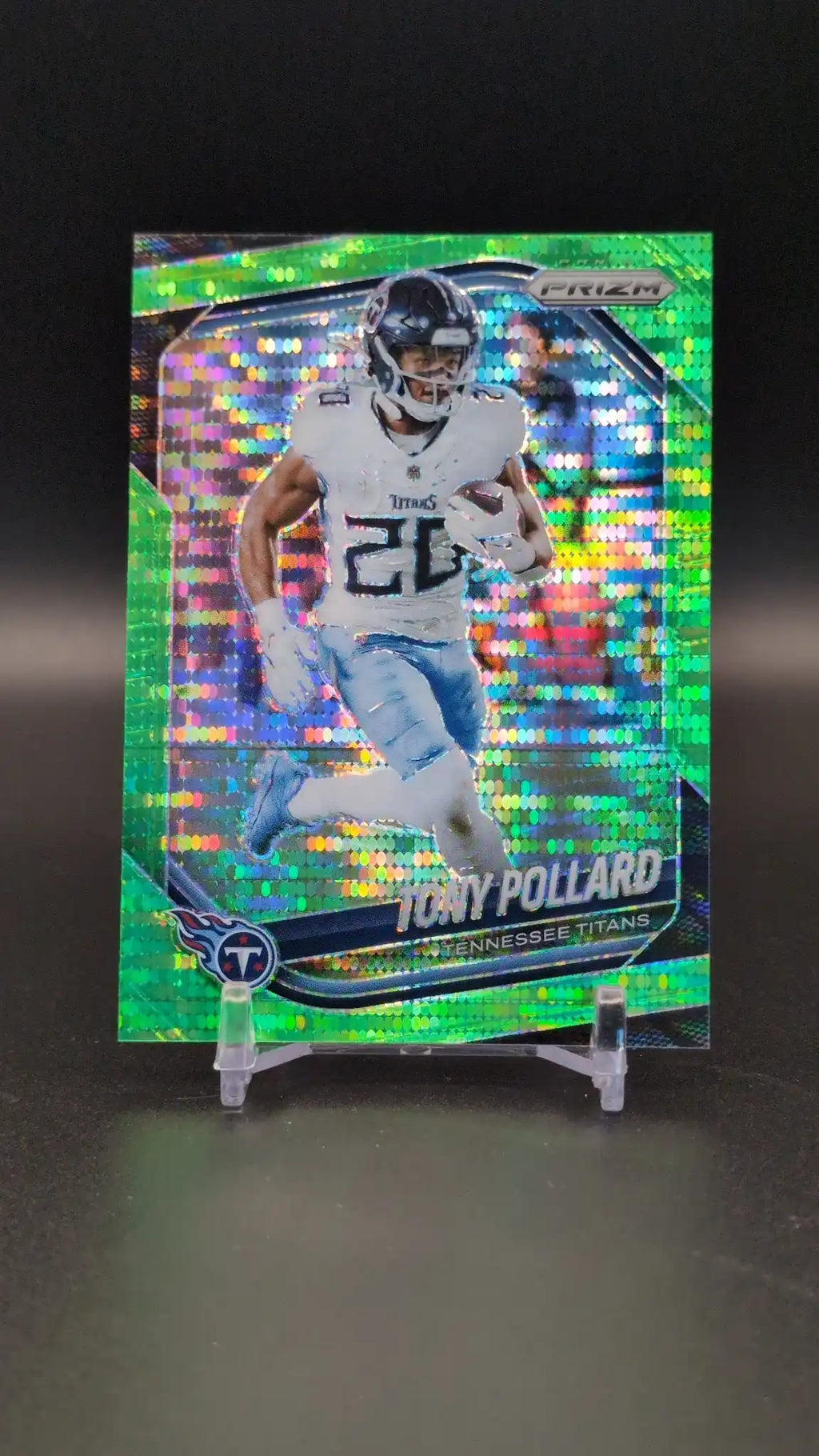 2025 Panini Prizm #232 Tony Pollard Neon Green Pulsar