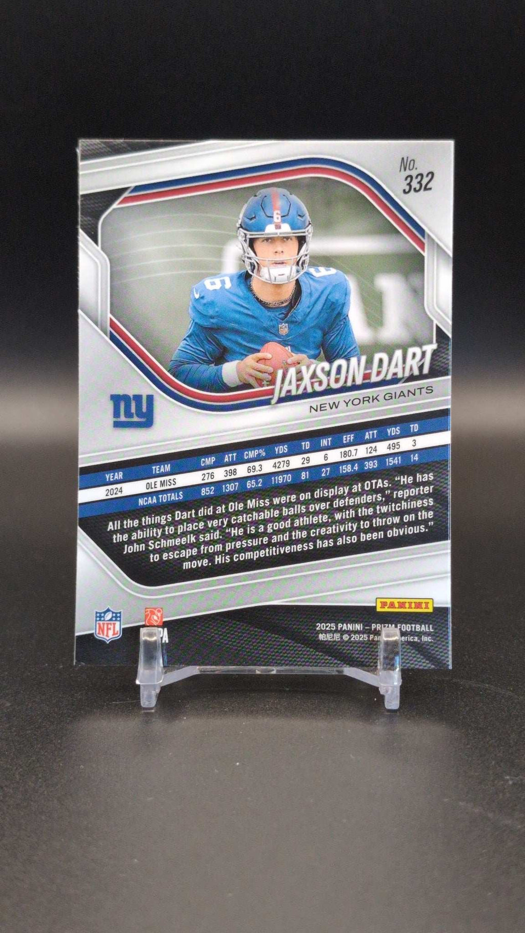 2025 Panini Prizm #332 Jaxson Dart