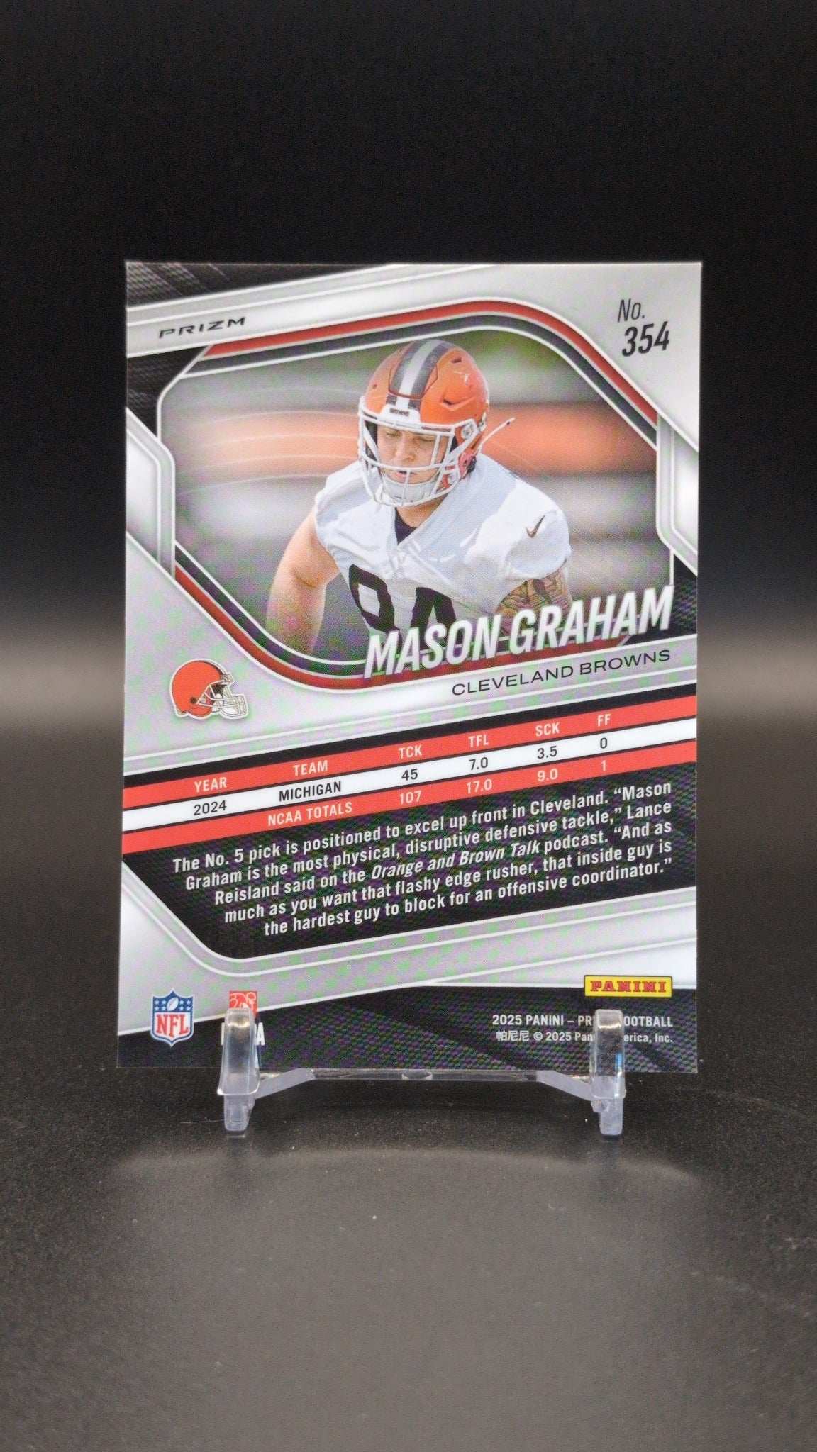 2025 Panini Prizm #354 Mason Graham Silver