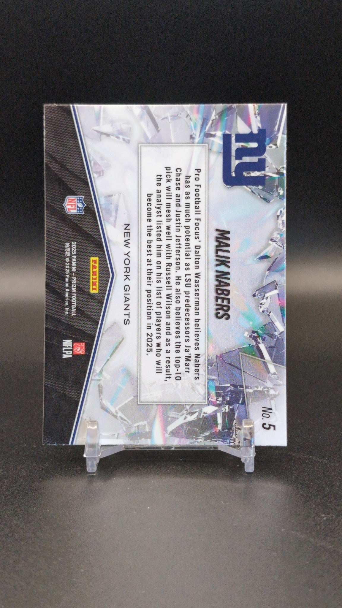 2025 Panini Prizm #5 Malik Nabers Prizm Break
