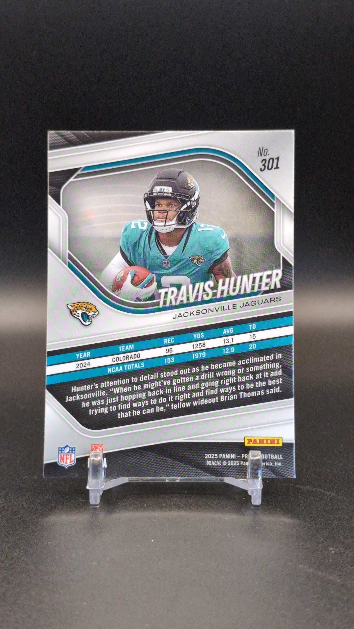 2025 Panini Prizm #301 Travis Hunter