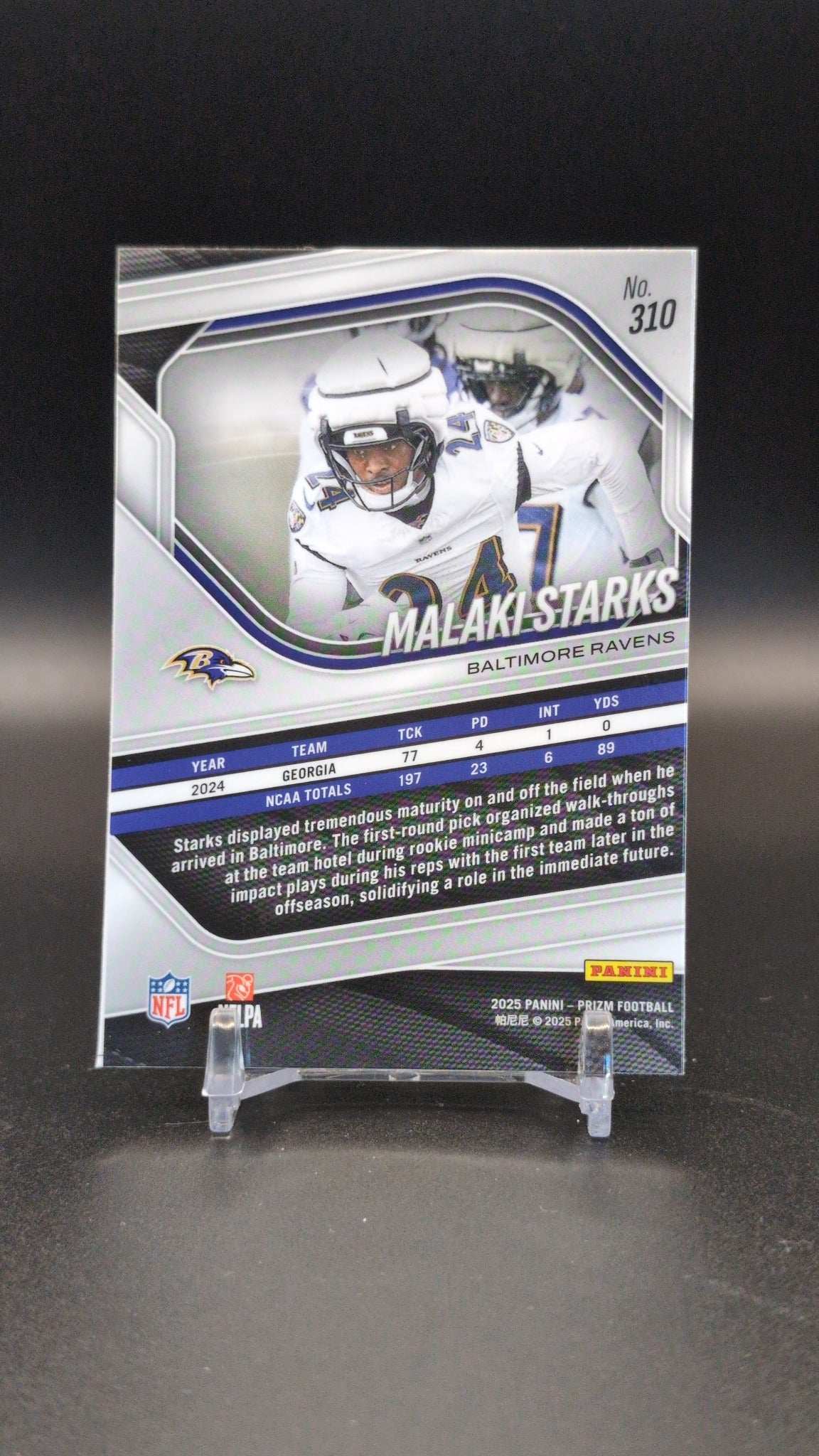 2025 Panini Prizm #310 Malaki Starks