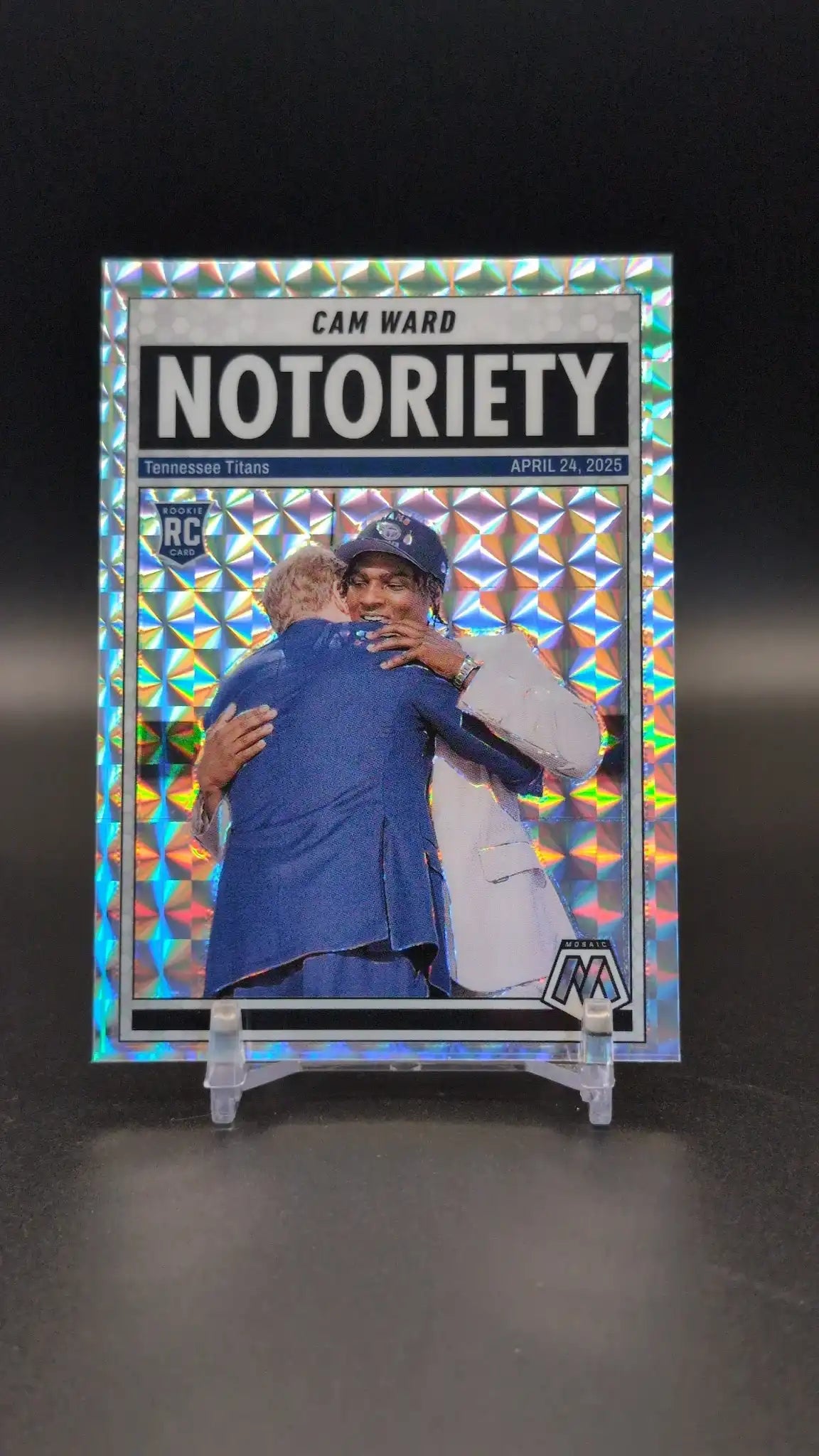 2025 Panini Mosaic #17 Cam Ward Notoriety Mosaic