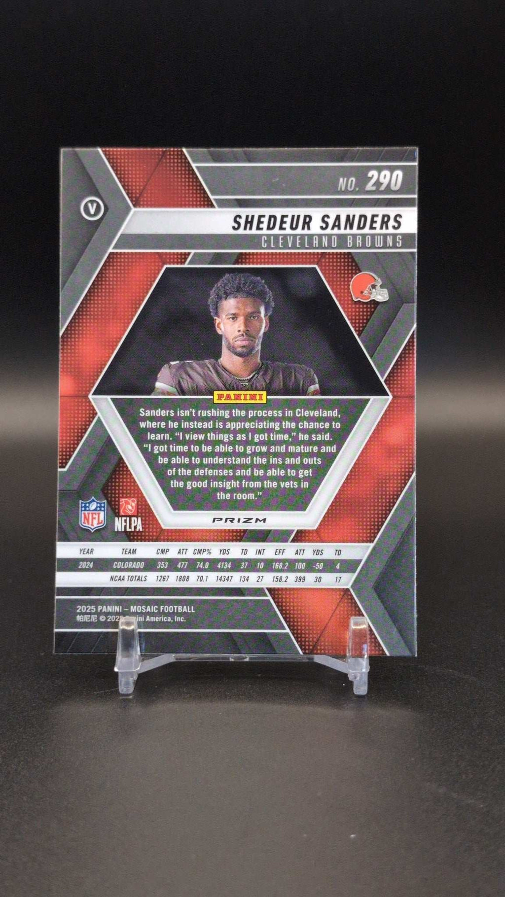 2025 Panini Mosaic #290 Shedeur Sanders Mosaic Green