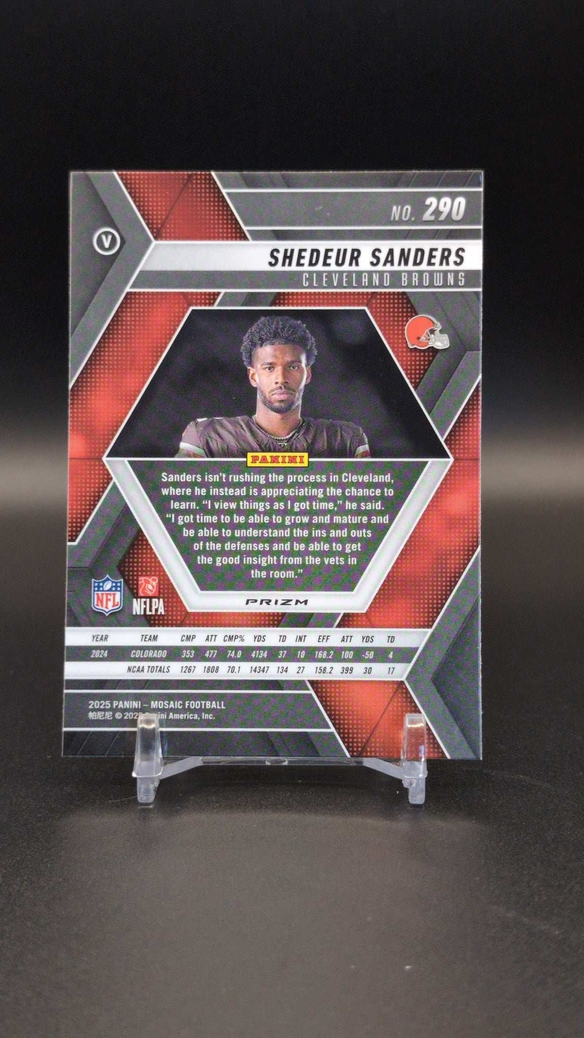 2025 Panini Mosaic #290 Shedeur Sanders Mosaic Green