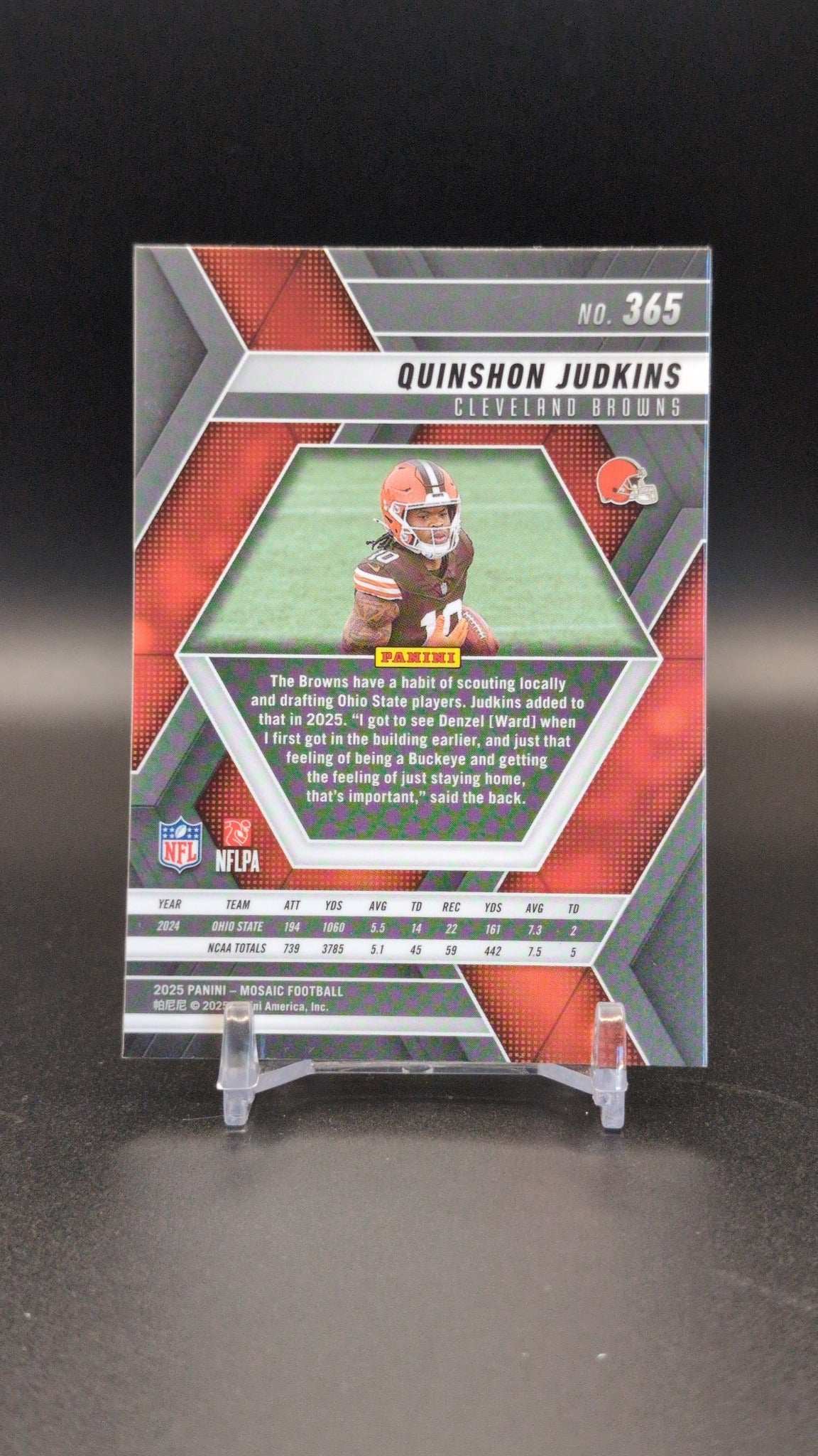 2025 Panini Mosaic #365 Quinshon Judkins