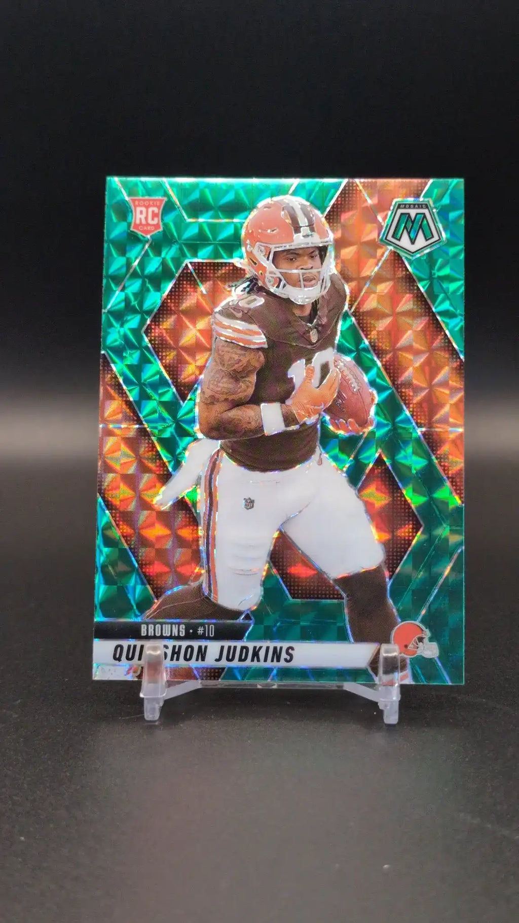 2025 Panini Mosaic #365 Quinshon Judkins Mosaic Green