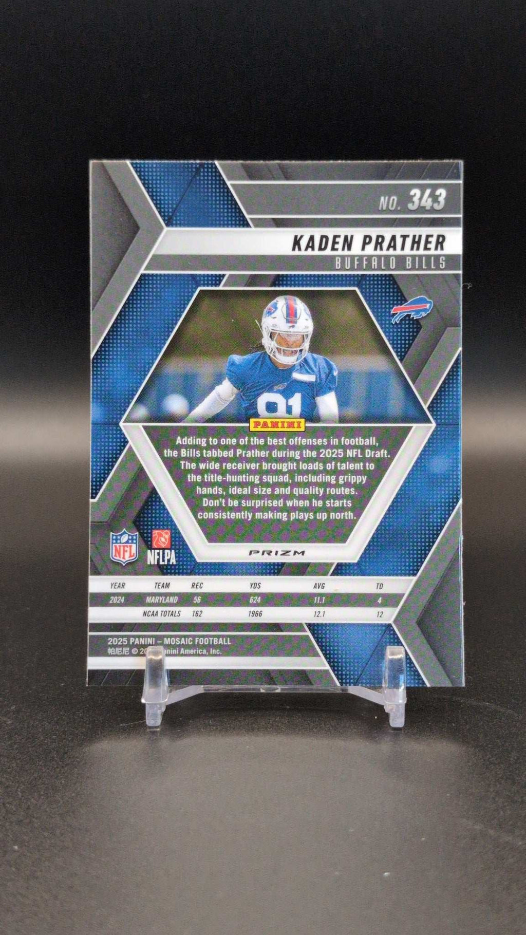2025 Panini Mosaic #343 Kaden Prather Mosaic Camo Pink