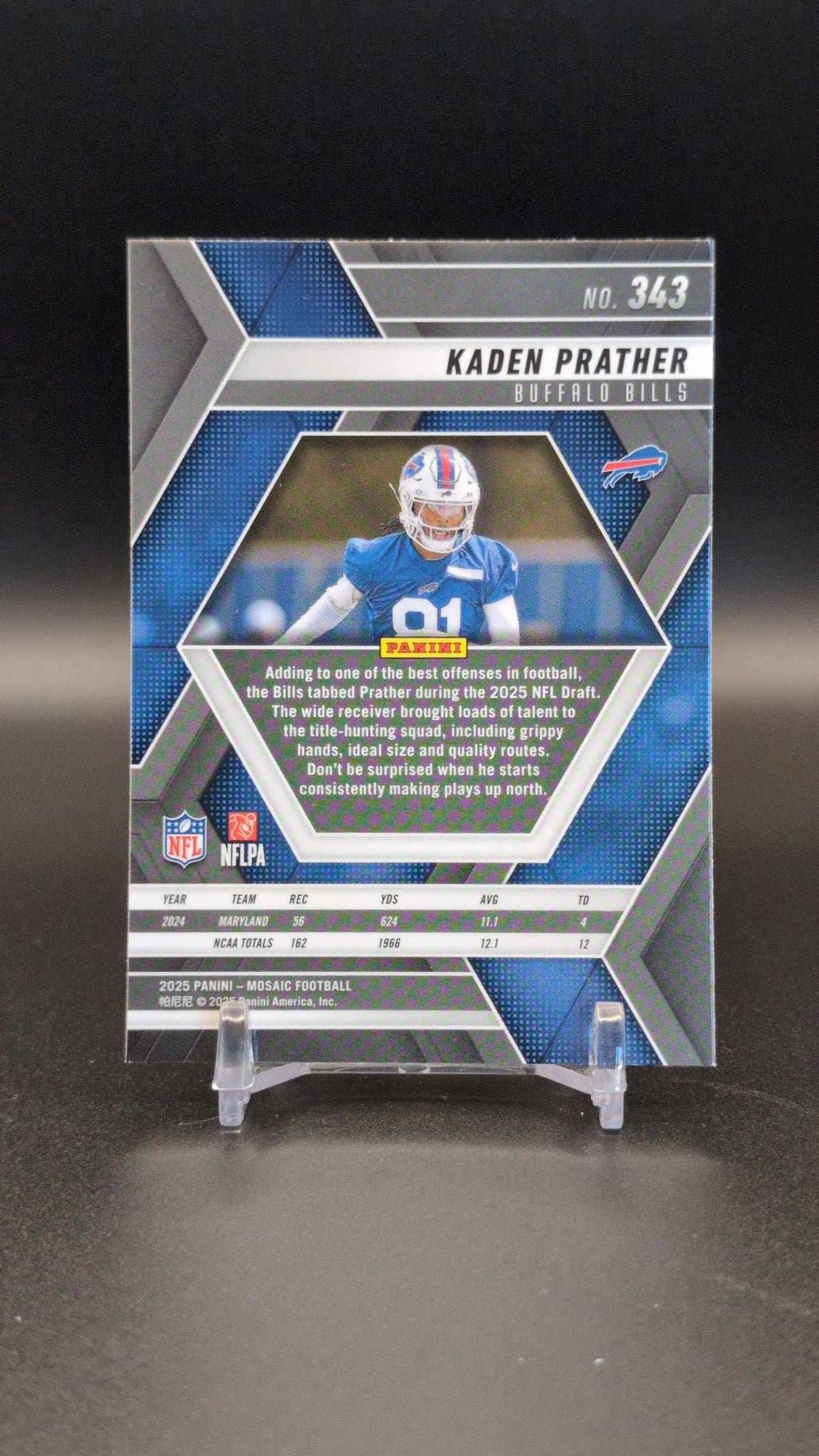 2025 Panini Mosaic #343 Kaden Prather