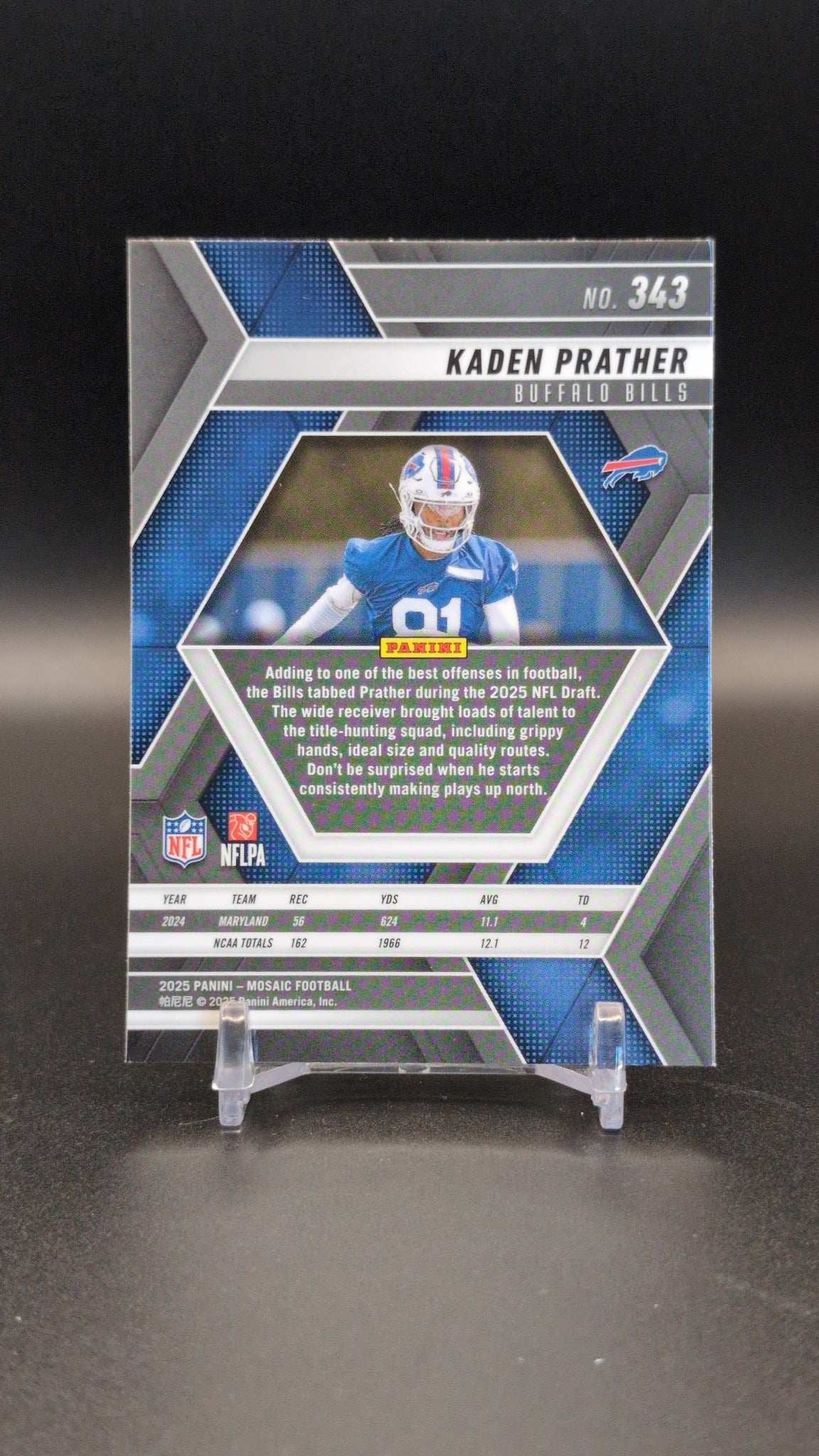 2025 Panini Mosaic #343 Kaden Prather