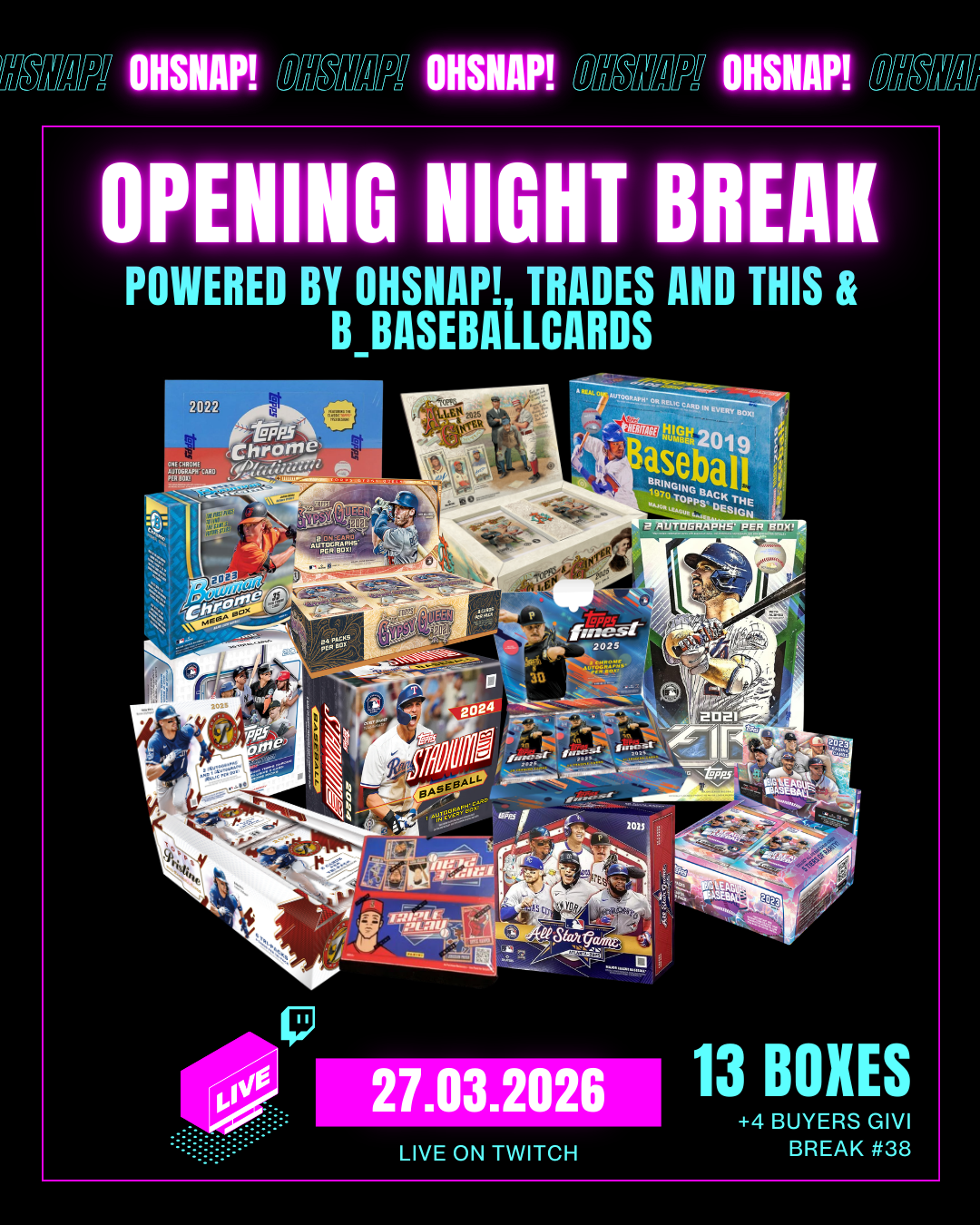 Baseball Break #38 PYT | Opening Day Monster Mixer Break